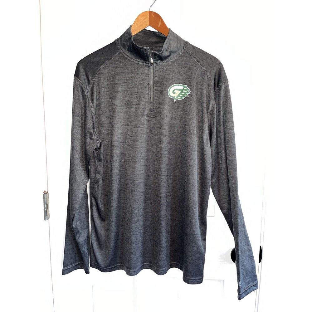 Georgia Gwinnett Grizzlies GGC Long‎ Sleeve 1/4 Zip Gray Pullover Shirt Mens L - Picture 2 of 7